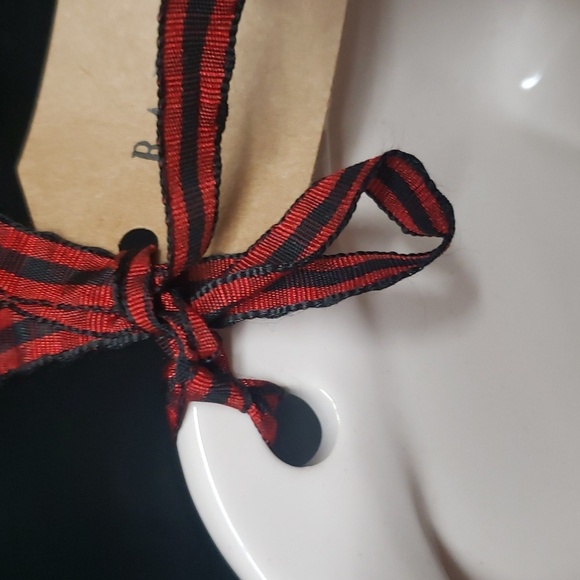 Rae Dunn NWT Red "HO HO HO" Large Ceramic Christmas Stocking - Picture 7 of 8